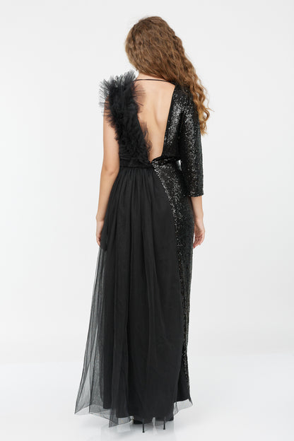 Rochie Asimetrica Din Paiete