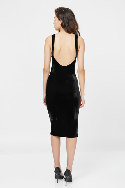 Rochie Cupe Din Catifea Cu Insertii Din Dantelă