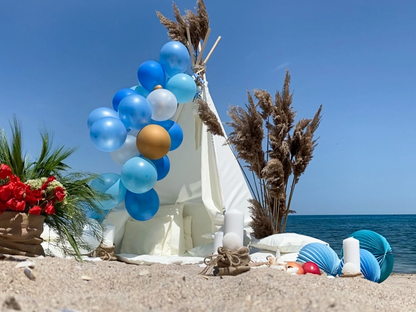 Cort stil indian Teepee Jaisse Baby Blue XXL